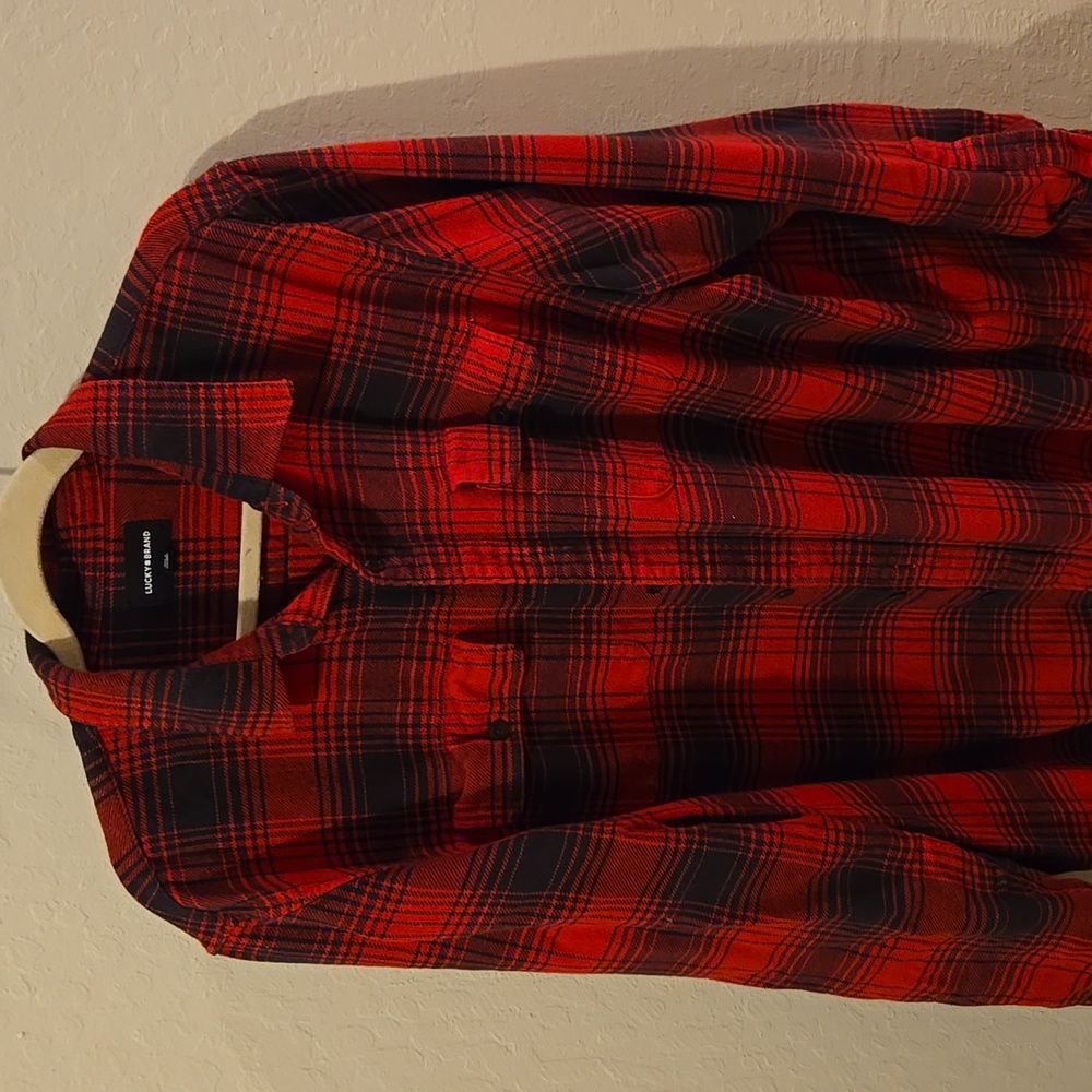 Lucky Brand Red Plaid Shirt